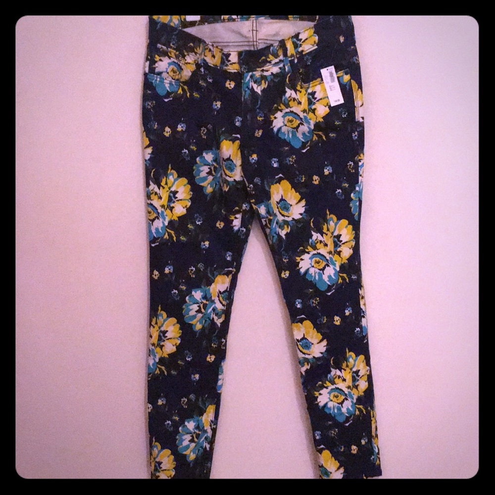 Floral jeans